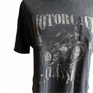 Urban Nation Cropped Graphic Motorcycle Pocket Tee - Women's Short Sleeve